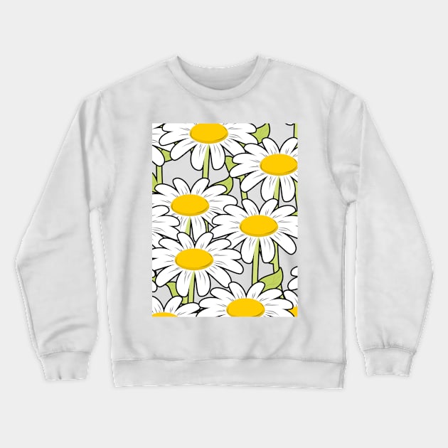 Daisy Flowers Crewneck Sweatshirt by Pattern Art